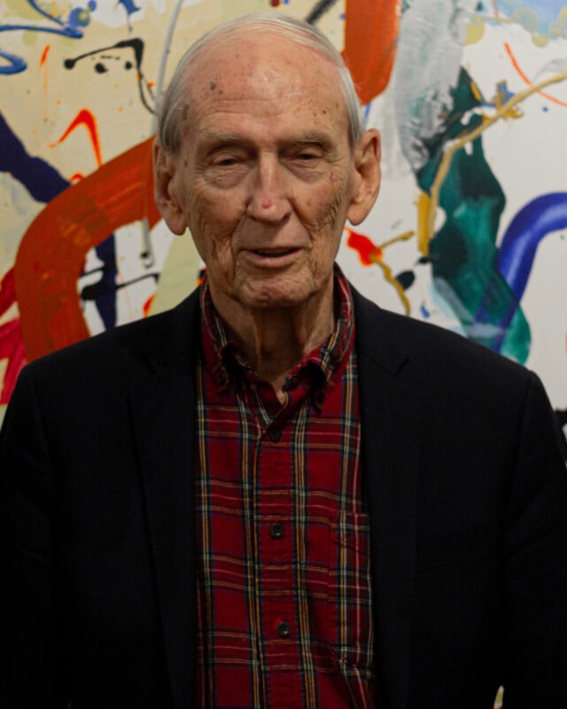 Abstract painting is a language of movement and memory. For over seven decades, Ray Rogers has translated rhythm, music, and atmosphere into sweeping gestures across monumental canvases. Each work is the record of an event rather than its illustration, capturing the precise moment when thought meets motion.  This exhibition, Ray Rogers Gesture in Time, brings together paintings shaped by a lifetime of dedication to Abstract Expressionism and inventionism. Rogers rejects preconception, working directly on the canvas with a physicality that mirrors the improvisational flow of music. His works are both immediate and enduring, revealing an artist fully immersed in the act of creation.